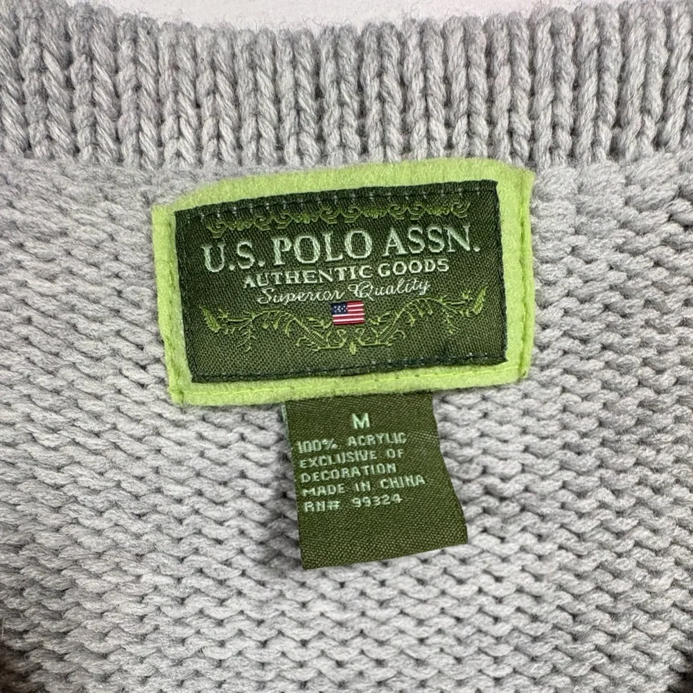 Rare VintageY2K U.S.PoloAssn. ShawlCollar KnitCardigan. Back With Sailor Collar - Picture 6 of 6